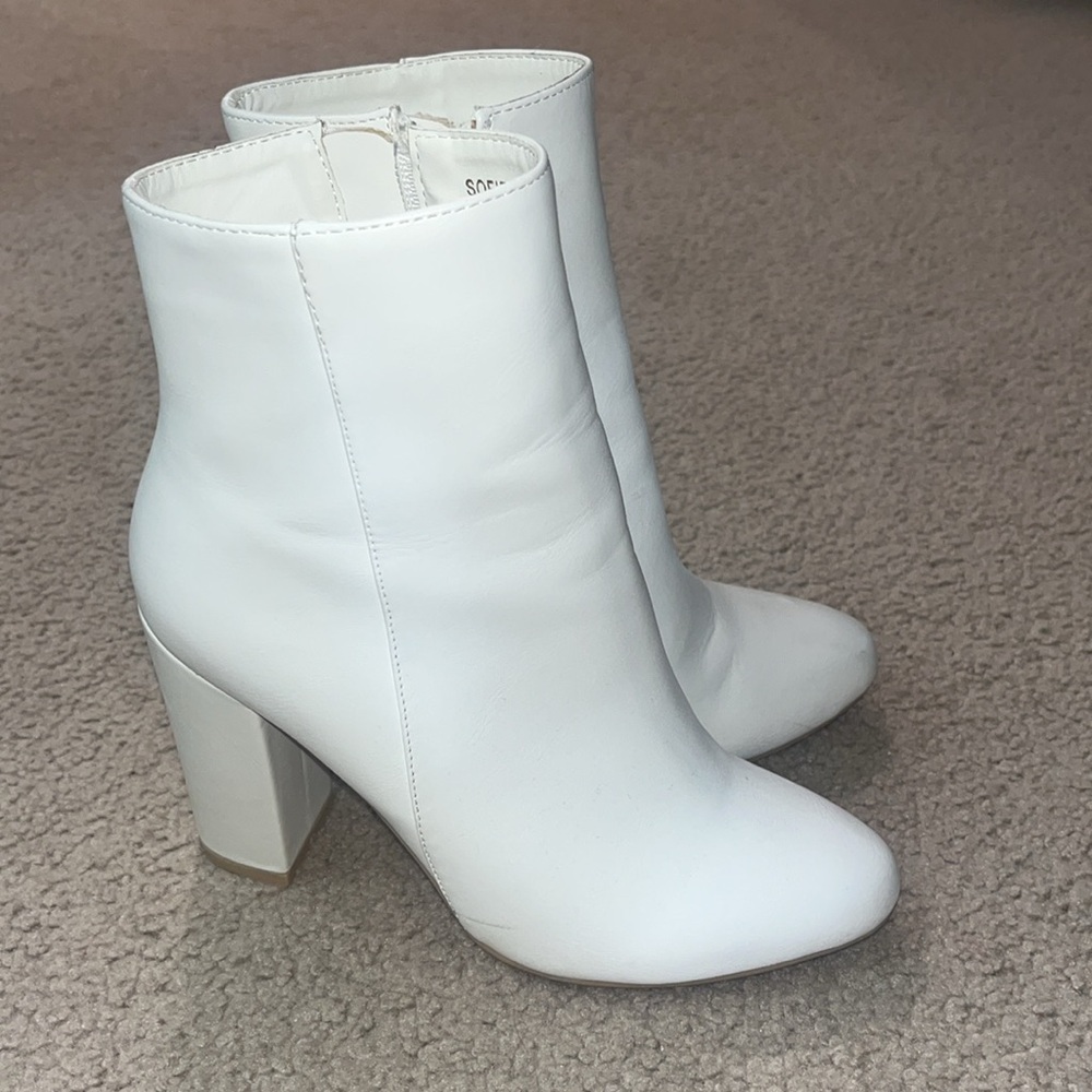 White Heeled Booties